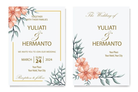 Download Floral Foliage Wedding Invitation - Wedding invitation Collection