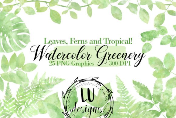 Download Watercolor Greenery, Green Foliage PNG - Greenery Collection