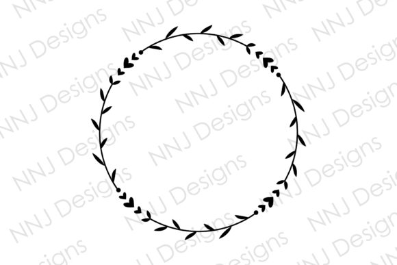 Download Laurel Leaf Heart Wreath Round Frame - Premium Resources